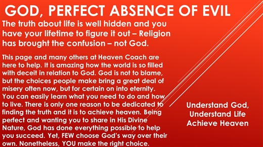 God Perfect Absence of Evil